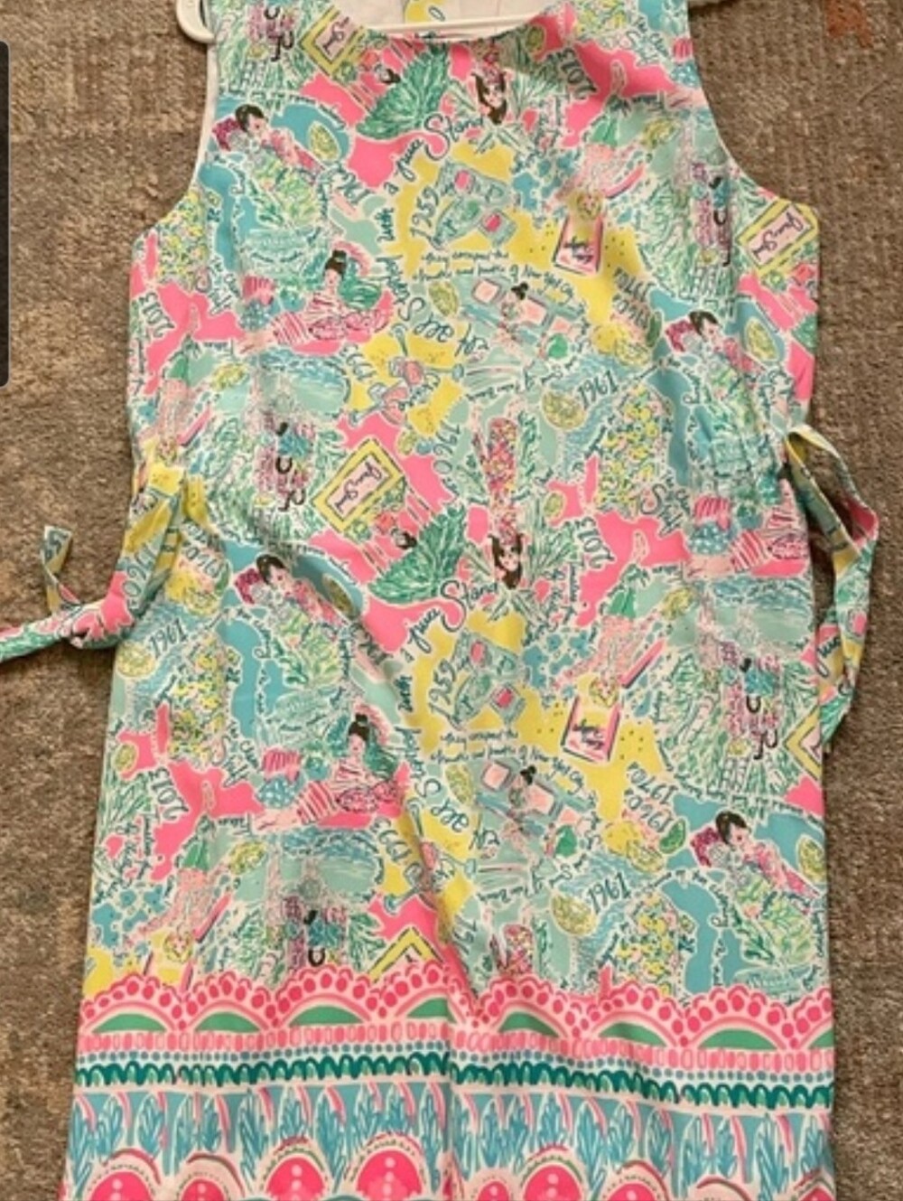 Lilly Pulitzer Sleeveless Midi Dress in Aqua, Pink, Yellow
